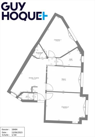 APPARTEMENT À VENDRE DE 3 PIÈCES DE 64,01 M²