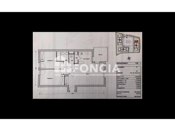 Appartement 3 pièces à vendre