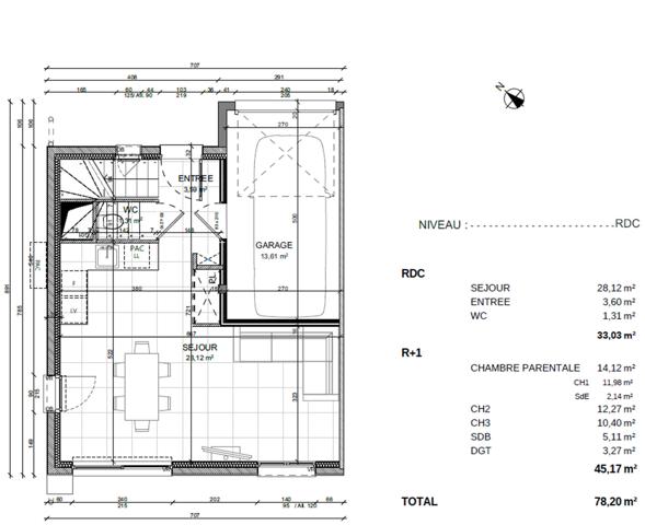 Maison 4 pièces - 78 m²