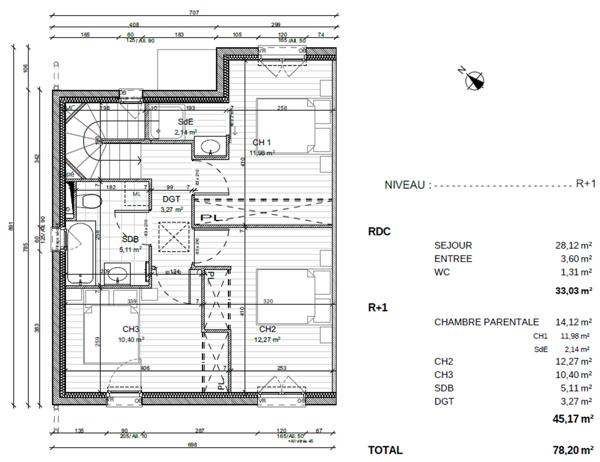 Maison 4 pièces - 78 m²