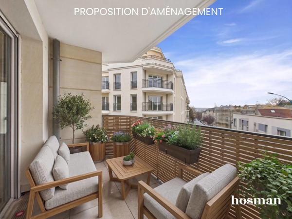 Lumineux et contemporain : 3 pièces de 69,4 m² avec balcon et parking – Avenue Franchet d'Esperey, Nogent-sur-Marne