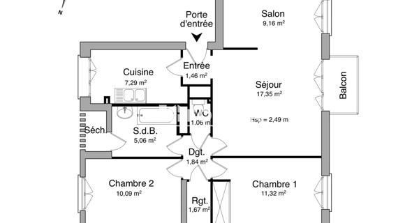 Location Appartement 4 pièces 66.3 m² - Talence 33400