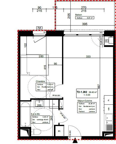 Appartement Mainvilliers 40.1 m²