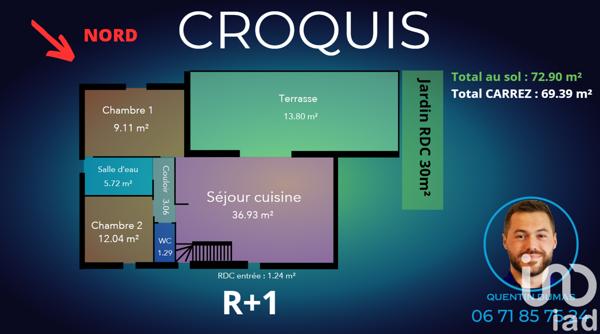 Appartement à vendre 3 pièces 73 m² Hasparren