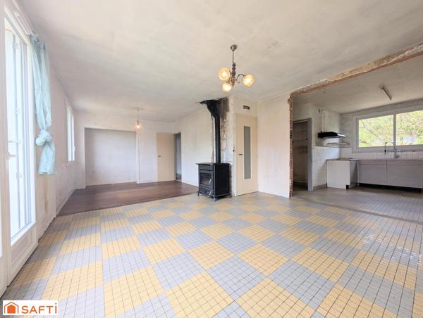 Pavillon de 85 m² sur sous-sol complet - à rénover - emplacement privilégié