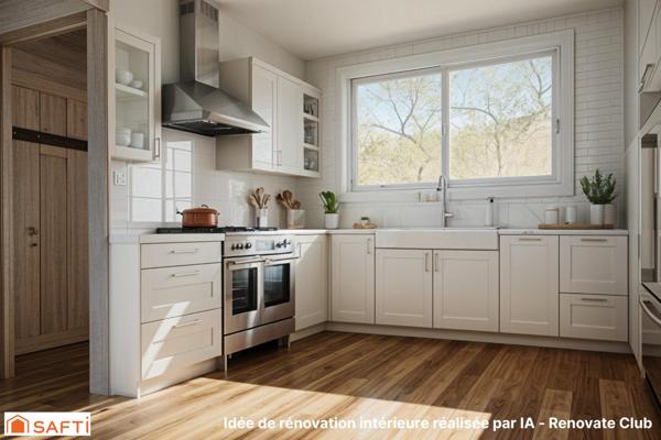 Pavillon de 85 m² sur sous-sol complet - à rénover - emplacement privilégié