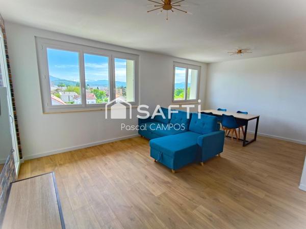 Appartement T3 meublé avec cave, garage - Vue sur les Pyrénées