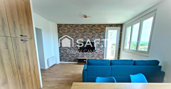 Appartement T3 meublé avec cave, garage - Vue sur les Pyrénées