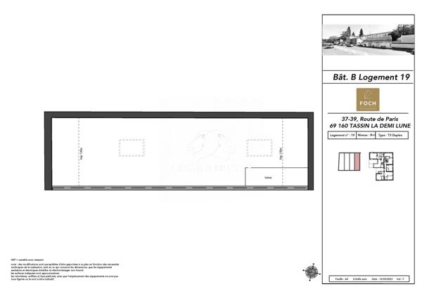 Duplex plateau brut – 53 m2 avec extérieur – Tassin la Demi Lune