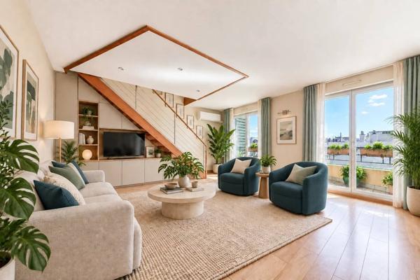 T5 DUPLEX DE 136 M² – DERNIER ÉTAGE – DEUX TERRASSES – LYON 3E
