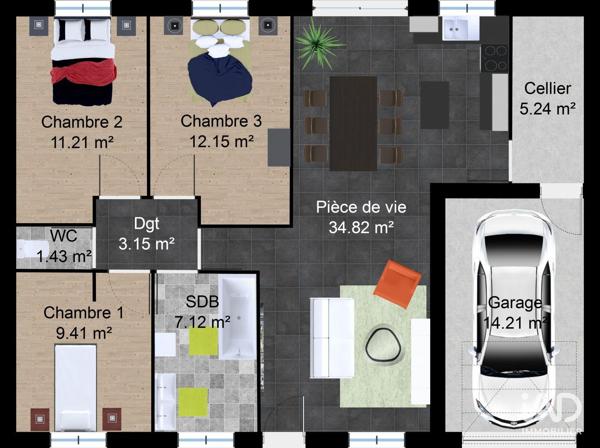 Maison à vendre 4 pièces 83 m² Baugé-en-Anjou