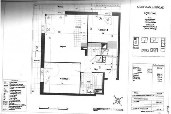 Appartement 3 pièces - 44800 Saint-Herblain