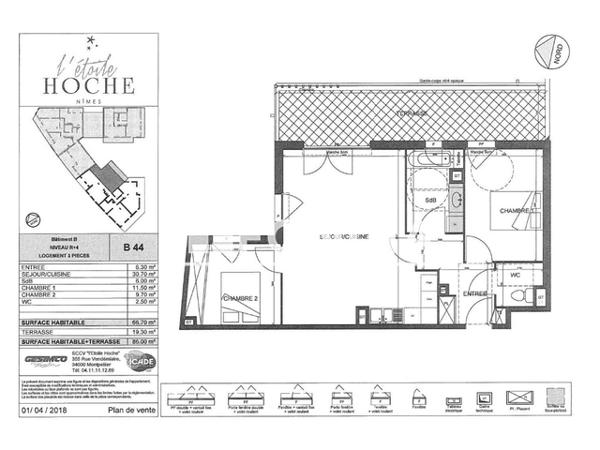 Location Appartement 3 pièces 66.7 m² - RUE ALEXANDRE SOLJENITSYNE Nîmes 30000