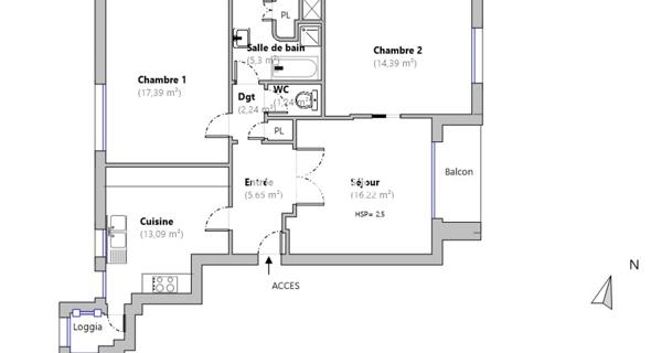 Location Appartement 3 pièces 77.32 m² - Annecy 74000