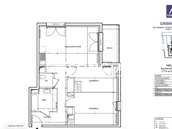 Location Appartement 3 pièces 63.19 m² - Louviers 27400