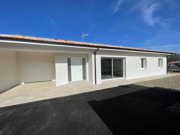A louer maison neuve plain-pied Mazerolles 10min de Mont de Marsan 3 chambres garage clim
