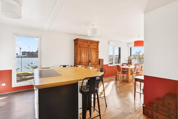 Paris 13-Appartement de 95,54m² avec terrasses