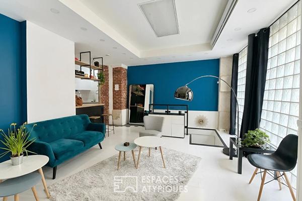 Ancienne boutique reconfigurée avec souplex et courette – Simplon / Jules Joffrin