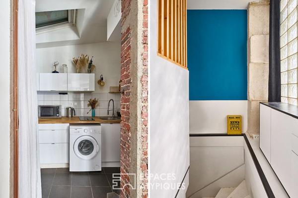 Ancienne boutique reconfigurée avec souplex et courette – Simplon / Jules Joffrin