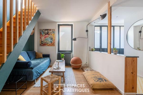 Maison de ville singulière : Esprit atelier et patio intimiste – Nantes Zola