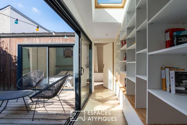 Maison de ville singulière : Esprit atelier et patio intimiste – Nantes Zola