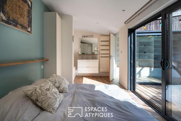 Maison de ville singulière : Esprit atelier et patio intimiste – Nantes Zola