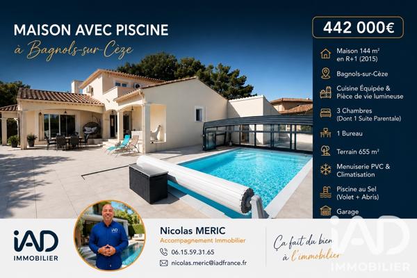 Maison à vendre 5 pièces 144 m² Bagnols-sur-Cèze