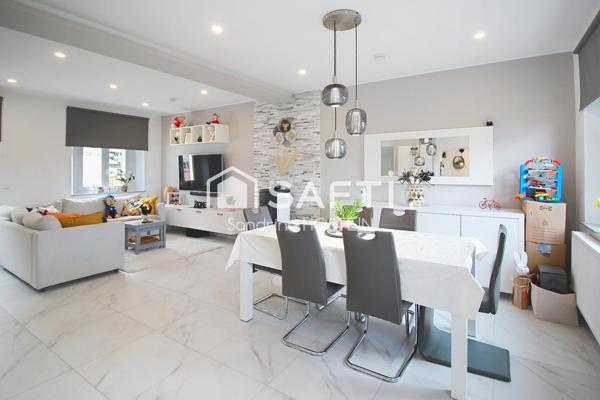 Maison rénovée 105m2 hab avec 3 chambres, garage, terrasse et jardin!