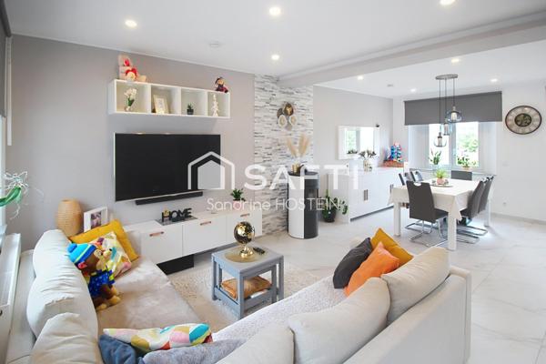 Maison rénovée 105m2 hab avec 3 chambres, garage, terrasse et jardin!