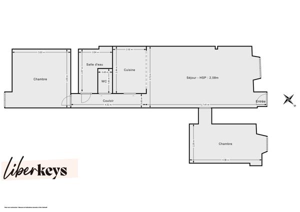 Appartement rénové de 59 m² avec 2 chambres, calme et grande cave à Trans-en-Provence