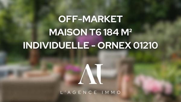 Maison individuelle T6 860m² de terrain Ornex 01210