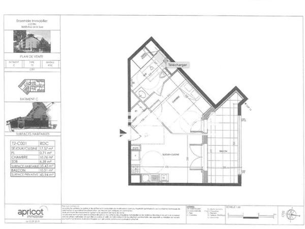 Location Appartement 2 pièces 35.43 m² - 123 TER RUE DE LA LIBERATION Bourgoin Jallieu 38300