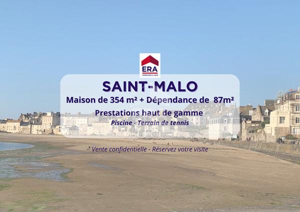 A Saint Malo - Maison de 354 m2 avec piscine et terrain de tennis