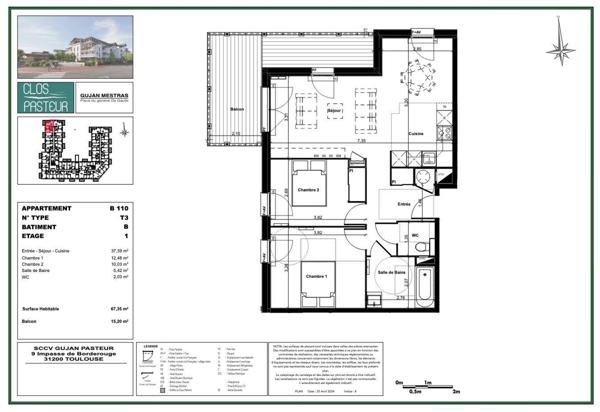 Appartement à vendre 3 pièces 67 m² Gujan-Mestras