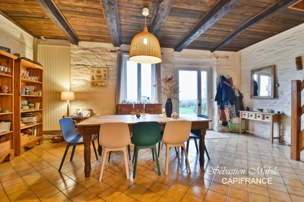 Maison en pierre à vendre 7 pièces à Pleine-Fougères (35) en Baie du Mont Saint Michel - terrain de 4200 M²