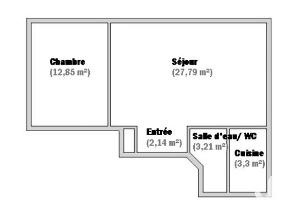 Appartement à vendre 2 pièces 49 m² Paris 3