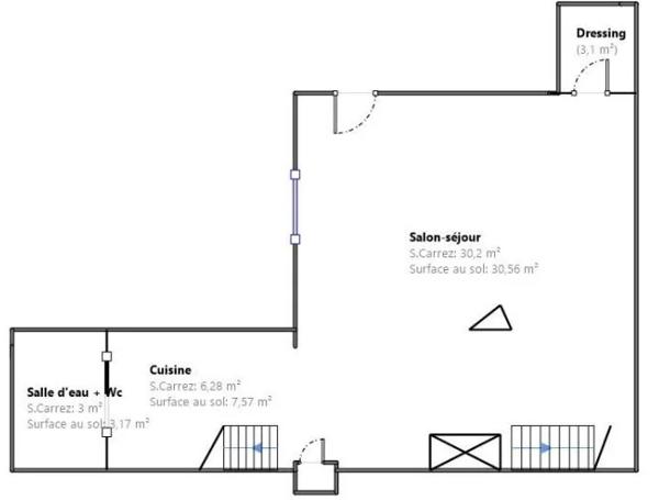 APPARTEMENT T3 A LOUER - LYON 2EME ARRONDISSEMENT Bellecour-Sala 65.03 m 2 1 250 € charges comprises par mois