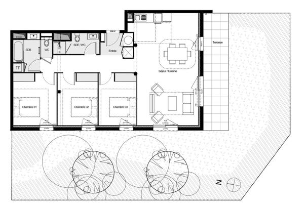 Appartement à vendre 4 pièces 90 m² Quéven