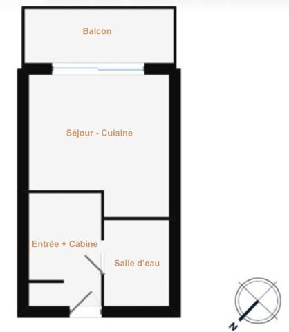 Saint-Cyr-sur-Mer (83270) Studio avec balcon – Dernier étage – Proche plages et port