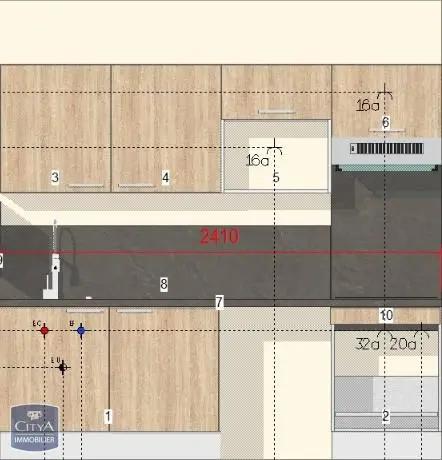Appartement à louer 3 pièces 69.55m² Bordeaux (33800)