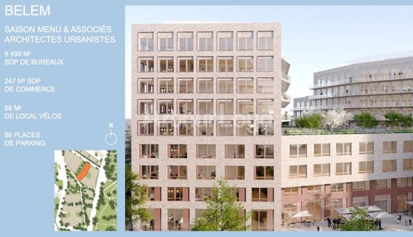 Bureaux neufs à vendre ou à louer à Lille quartier d'affaires accès TGV