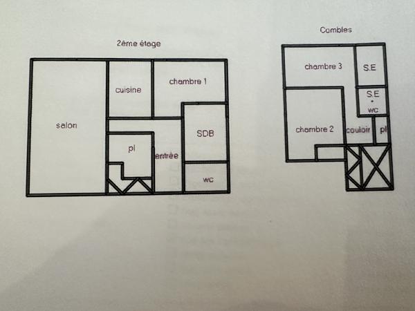 Duplex de 3 chambres à Saint Leu d'Esserent