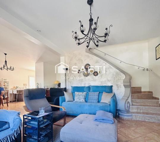 Villa F5 tout confort avec piscine chauffée, garage et jardin