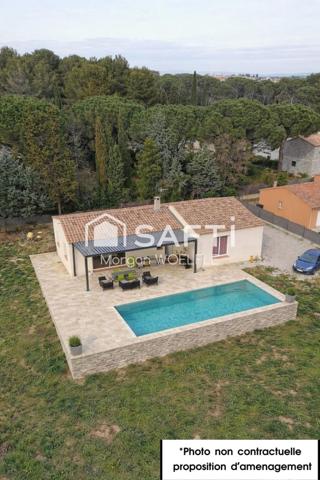 Maison plain-pied 116 m² sur 2500 m² – Quartier recherché