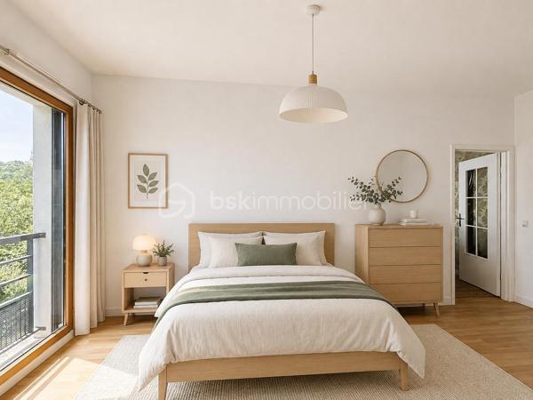 Au sein d'un environnement privilégié au charme bucolique et verdoyant, découvrez cet appartement confortable, offrant un équilibre parfait entre sérénité et proximité des commerces.
Il se compose comme suit : une entrée munie de placards intégrés, une première chambre, un double séjour lumineux offrant un espace de vie confortable, avec un accès sur le balcon-terrasse qui bénéficie d'une vue dégagée sur la nature sans aucun vis à vis, une cuisine séparée avec une porte fenêtre communiquant également sur le balcon-terrasse, une seconde chambre agréable, et une salle de bain. Cette distribution harmonieuse et moderne offre un confort optimal et vous permettra un sentiment d'évasion et de sérénité pour une tranquillité au quotidien.
Deux places de parking privatives et deux caves complètent cette prestation de grande qualité.
Cette résidence parfaitement entretenue et sécurisée, dispose d'un accès PMR, d'un ascenseur et d'un interphone.
N'hésitez pas à me contacter pour découvrir cette opportunité aux prestations rares sur ce secteur.