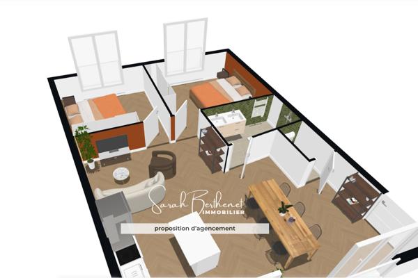 Appartement 3 pièces - 61 m²