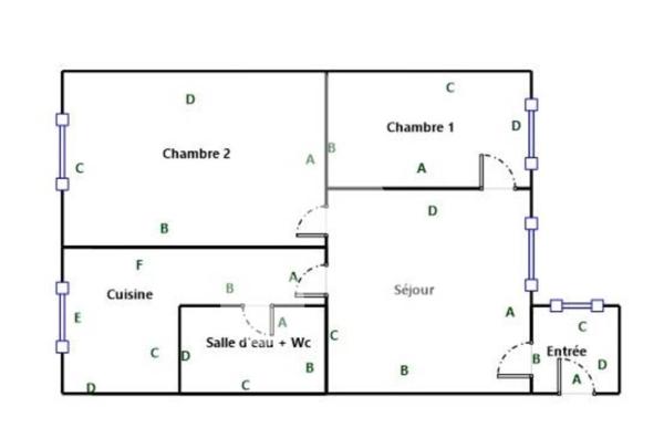Appartement 3 pièces 35.5 m2