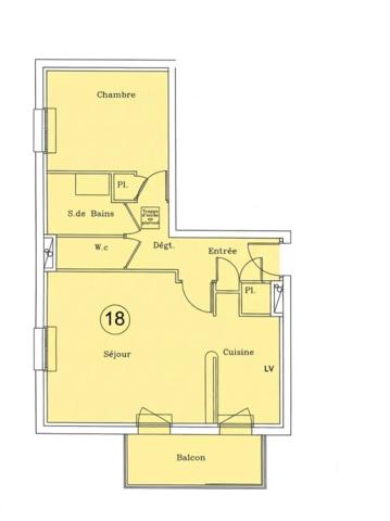 Appartement  2 pièce(s) 47.5 m2