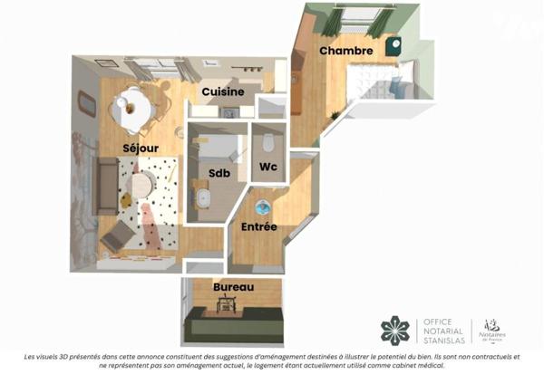 Nancy Boudonville : Appartement de 51m2 avec garage