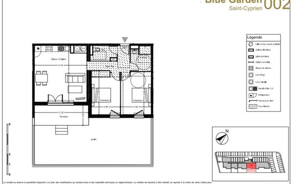 Appartement à vendre    2 pièces • 68,50 m2 Saint-Cyprien